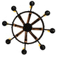 Meyda Lighting Barrel Stave 24" 8-Light Coffee Bean Madera Chandelier With Ivory Faux Candlelight