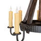 Meyda Lighting Barrel Stave 24" 8-Light Coffee Bean Madera Chandelier With Ivory Faux Candlelight