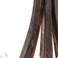 Meyda Lighting Barrel Stave 24" 8-Light Coffee Bean Madera Chandelier With Ivory Faux Candlelight