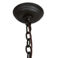 Meyda Lighting Barrel Stave 24" 8-Light Natural Wood & Oil Rubbed Bronze Madera Chandelier With Ivory Faux Candlelight
