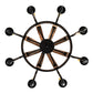 Meyda Lighting Barrel Stave 24" 8-Light Natural Wood & Oil Rubbed Bronze Madera Chandelier With Ivory Faux Candlelight