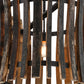 Meyda Lighting Barrel Stave 24" Costello Black Madera Pendant Light With Wood Shade