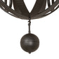 Meyda Lighting Barrel Stave 253553 44" 12-Light 2-Tier Wrought Iron Madera Chandelier With Ivory Faux Candlelight