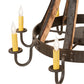 Meyda Lighting Barrel Stave 27" 8-Light Natural Wood & Oil Rubbed Bronze Madera Chandelier With Ivory Faux Candlelight