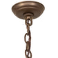 Meyda Lighting Barrel Stave 30" 9-Light Tyler Bronze Madera Chandelier With Sahara Taupe Shade