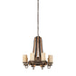 Meyda Lighting Barrel Stave 30" 9-Light Tyler Bronze Madera Chandelier With Sahara Taupe Shade