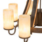 Meyda Lighting Barrel Stave 30" 9-Light Tyler Bronze Madera Chandelier With Sahara Taupe Shade
