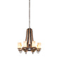 Meyda Lighting Barrel Stave 30" 9-Light Tyler Bronze Madera Chandelier With Sahara Taupe Shade
