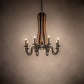 Meyda Lighting Barrel Stave 35" 9-Light Costello Black & Wood Madera Chandelier