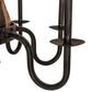 Meyda Lighting Barrel Stave 35" 9-Light Costello Black & Wood Madera Chandelier