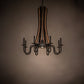 Meyda Lighting Barrel Stave 35" 9-Light Costello Black & Wood Madera Chandelier