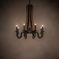 Meyda Lighting Barrel Stave 35" 9-Light Costello Black & Wood Madera Chandelier