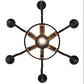 Meyda Lighting Barrel Stave 36" 6-Light Costello Black & Charred Wood Chandelier