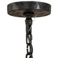 Meyda Lighting Barrel Stave 36" 6-Light Costello Black & Charred Wood Chandelier