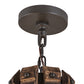 Meyda Lighting Barrel Stave 36" 8-Light Timeless Bronze Madera Chandelier