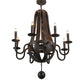 Meyda Lighting Barrel Stave 36" 8-Light Timeless Bronze Madera Chandelier