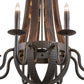 Meyda Lighting Barrel Stave 36" 8-Light Timeless Bronze Madera Chandelier