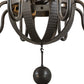 Meyda Lighting Barrel Stave 36" 8-Light Timeless Bronze Madera Chandelier