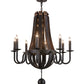 Meyda Lighting Barrel Stave 36" 8-Light Timeless Bronze Madera Chandelier