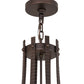 Meyda Lighting Barrel Stave 38" 8-Light Mahogany Bronze Metallo Chandelier With Ivory Faux Candlelight