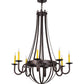 Meyda Lighting Barrel Stave 38" 8-Light Mahogany Bronze Metallo Chandelier With Ivory Faux Candlelight