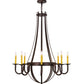 Meyda Lighting Barrel Stave 38" 8-Light Mahogany Bronze Metallo Chandelier With Ivory Faux Candlelight