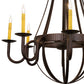 Meyda Lighting Barrel Stave 38" 8-Light Mahogany Bronze Metallo Chandelier With Ivory Faux Candlelight
