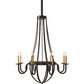 Meyda Lighting Barrel Stave 38" 8-Light Oil Rubbed Bronze Metallo Chandelier With Ivory Faux Candlelight
