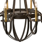 Meyda Lighting Barrel Stave 38" 8-Light Oil Rubbed Bronze Metallo Chandelier With Ivory Faux Candlelight