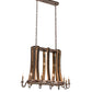 Meyda Lighting Barrel Stave 40" 12-Light Mahogany Bronze Madera Island Chandelier