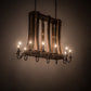 Meyda Lighting Barrel Stave 40" 12-Light Mahogany Bronze Madera Island Chandelier