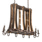 Meyda Lighting Barrel Stave 40" 12-Light Mahogany Bronze Madera Island Chandelier