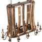 Meyda Lighting Barrel Stave 40" 12-Light Mahogany Bronze Madera Island Chandelier