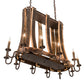 Meyda Lighting Barrel Stave 40" 12-Light Mahogany Bronze Madera Island Chandelier
