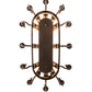 Meyda Lighting Barrel Stave 40" 12-Light Mahogany Bronze Madera Island Chandelier