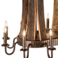 Meyda Lighting Barrel Stave 40" 12-Light Mahogany Bronze Madera Island Chandelier