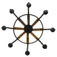Meyda Lighting Barrel Stave 40" 8-Light LED Costello Black Madera Chandelier With Ivory Faux Candlelight