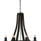 Meyda Lighting Barrel Stave 42" 8-Light Antique Iron Gate Madera Chandelier With Black Faux Candlelight