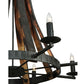 Meyda Lighting Barrel Stave 42" 8-Light Antique Iron Gate Madera Chandelier With Black Faux Candlelight