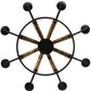 Meyda Lighting Barrel Stave 42" 8-Light Antique Iron Gate Madera Chandelier With Black Faux Candlelight