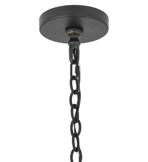Meyda Lighting Barrel Stave 42" 8-Light Costello Black Metallo Pendant Light With Faux Candlelight