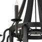 Meyda Lighting Barrel Stave 42" 8-Light Costello Black Metallo Pendant Light With Faux Candlelight