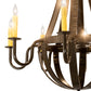 Meyda Lighting Barrel Stave 42" 8-Light Timeless Bronze Metallo Chandelier With Amber Faux Candlelight