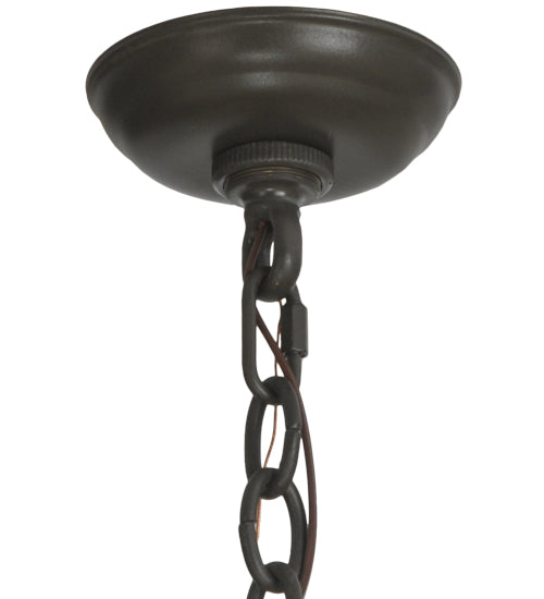 Meyda Lighting Barrel Stave 42" 8-Light Timeless Bronze Metallo Chandelier With Faux Candlelight