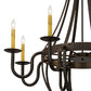 Meyda Lighting Barrel Stave 42" 8-Light Timeless Bronze Metallo Chandelier With Ivory Faux Candlelight