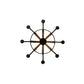 Meyda Lighting Barrel Stave 43" 8-Light Costello Black Madera Chandelier With Black Faux Candlelight