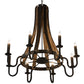 Meyda Lighting Barrel Stave 43" 8-Light Costello Black Madera Chandelier With Black Faux Candlelight