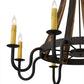 Meyda Lighting Barrel Stave 43" 8-Light Costello Black & Natural Wood Madera Chandelier