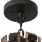 Meyda Lighting Barrel Stave 43" 8-Light Costello Black & Natural Wood Madera Chandelier