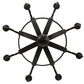 Meyda Lighting Barrel Stave 43" 8-Light Wrought Iron & Natural Wood Madera Chandelier With Black Faux Candlelight